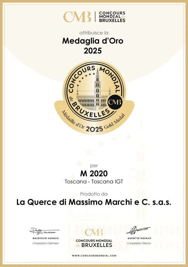 Concours Mondial de Bruxelles 2025: Gold Medal for Merlot M 2020