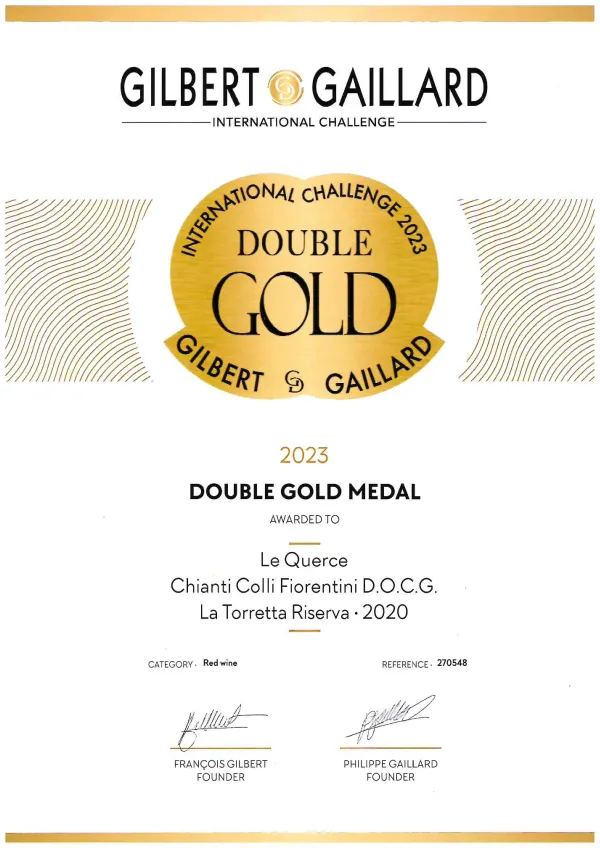 Gilbert & Gaillard 2023: 90 points for Chianti Colli Fiorentini Riserva La Torretta 2020