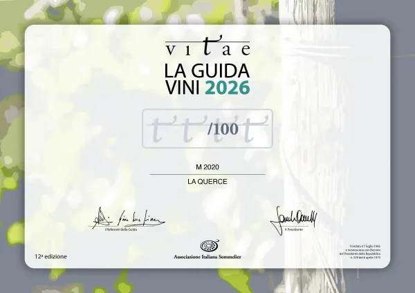 AIS Vitae Guide 2026: four vines for La Querce Merlot M 2020