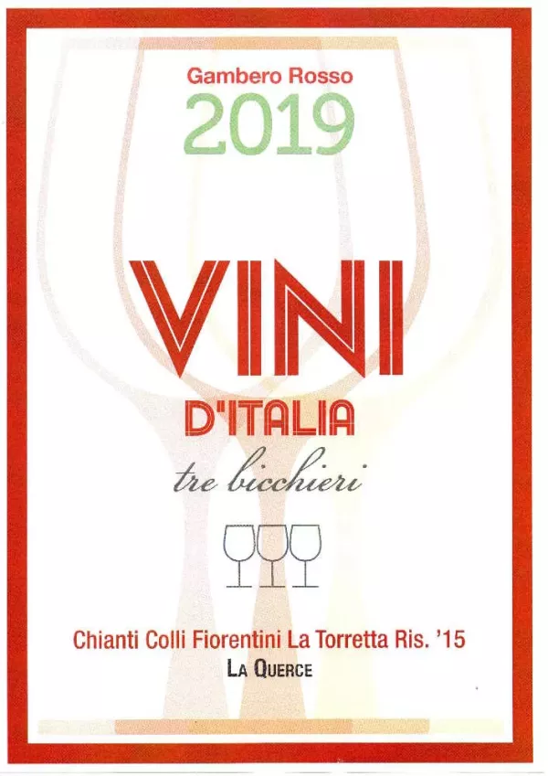 Gambero Rosso Vini d’Italia 2019: Tre Bicchieri for La Torretta Riserva 2015